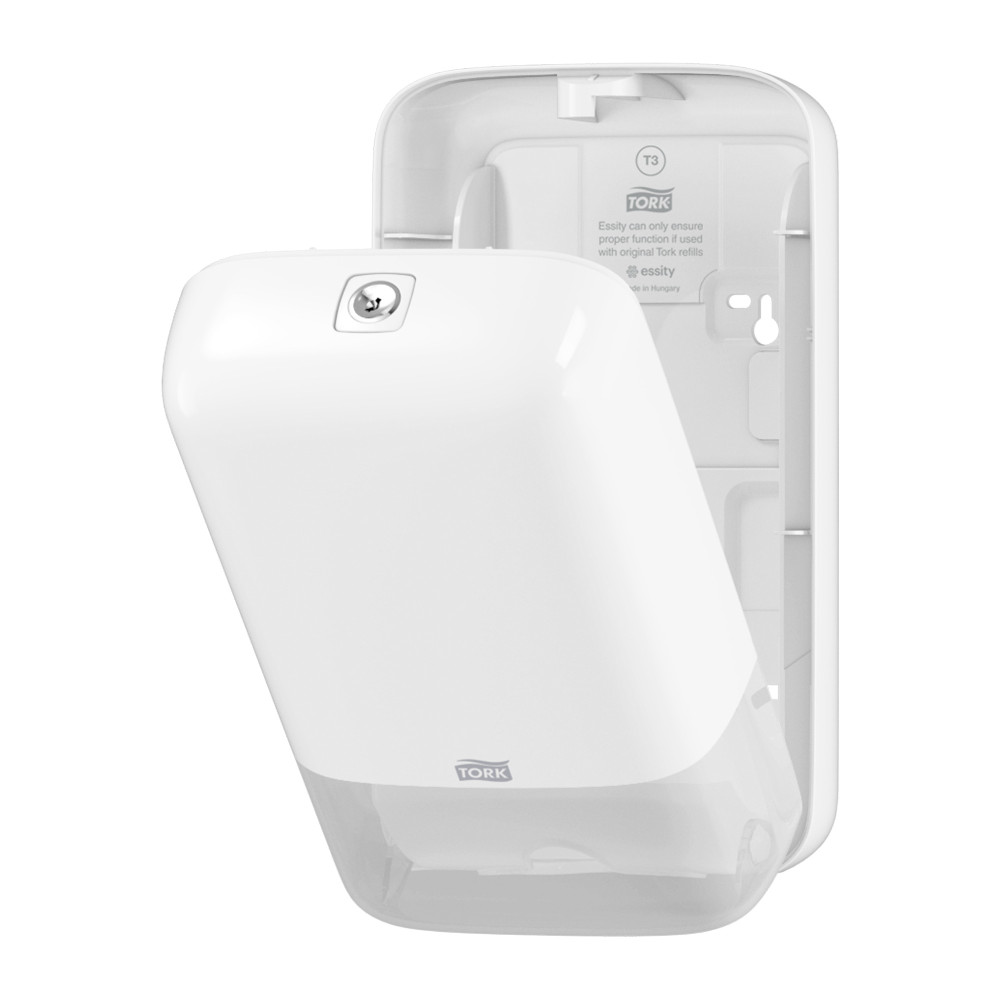 Диспенсер для листовой туалетной бумаги Tork Elevation пластиковый белый 159х271х128 мм