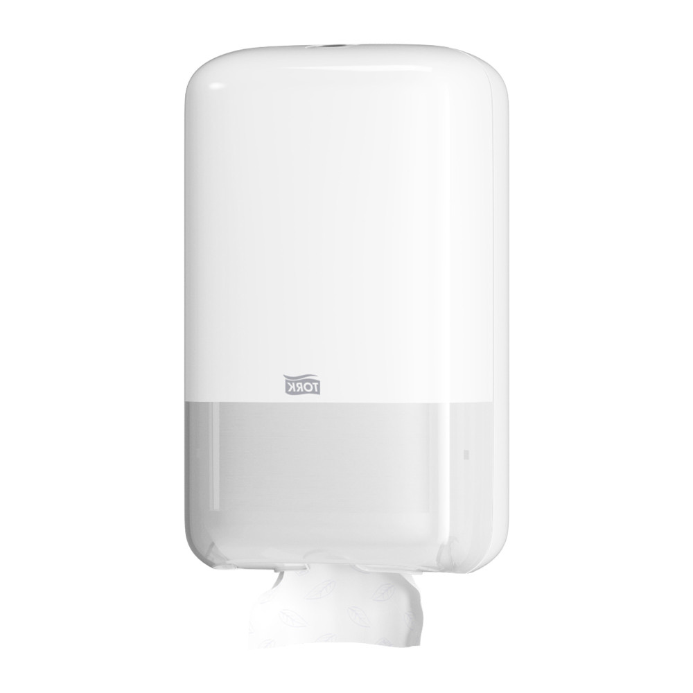 Диспенсер для листовой туалетной бумаги Tork Elevation пластиковый белый 159х271х128 мм