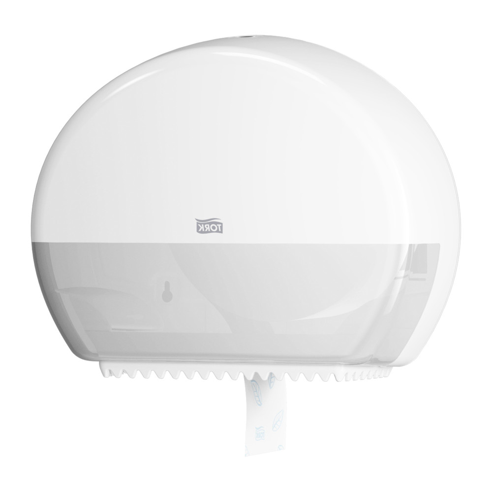 Диспенсер для рулонной туалетной бумаги Tork Elevation пластиковый белый 345х275х132 мм