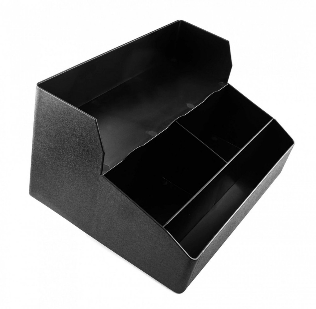 Органайзер для кофейни пластиковый 3 секции черный 35,5х18х26 см