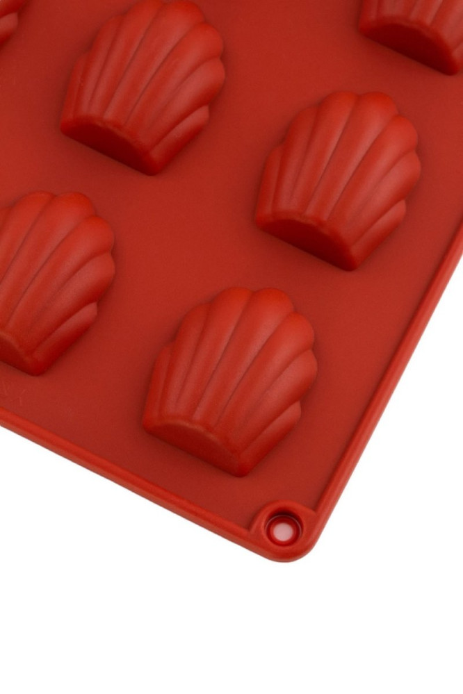 Форма силиконовая Профи Ракушка 15 ячеек красная 4,2х3,5 см