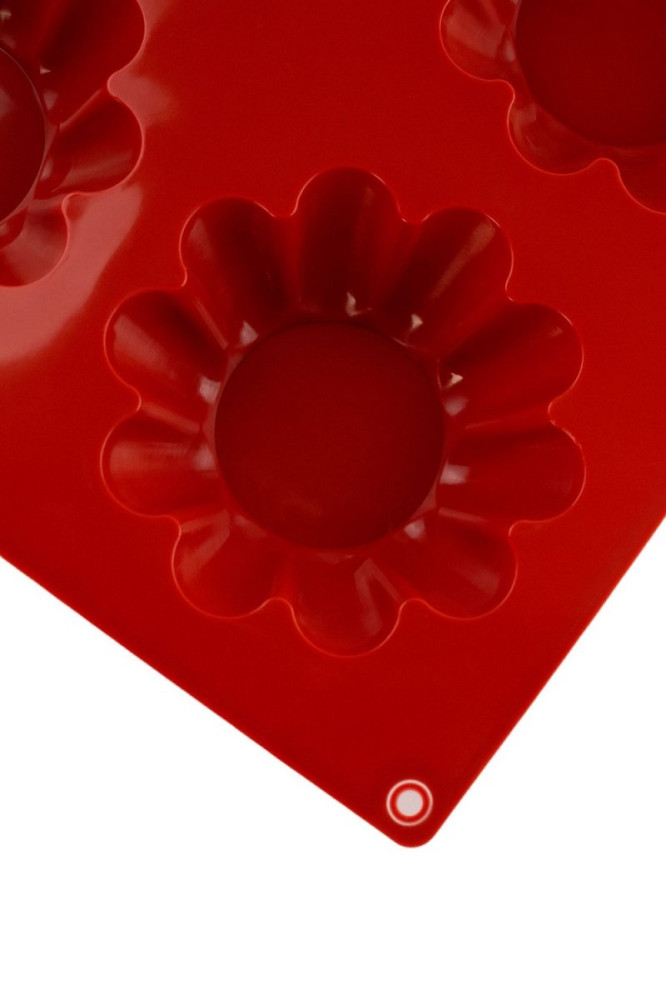 Форма силиконовая Профи Корзинка 6 ячеек красная 8,6 см