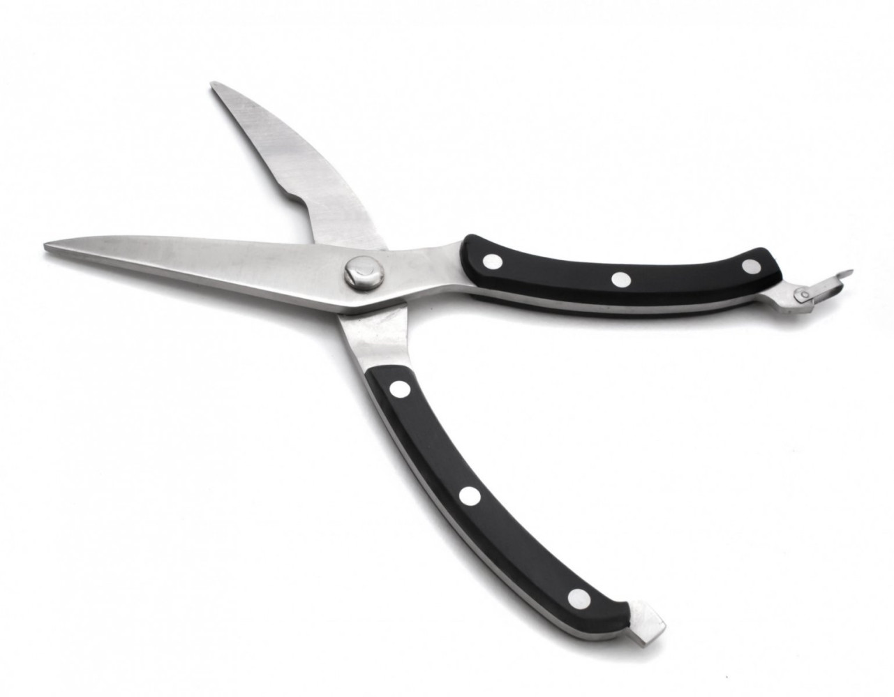 Ножницы кухонные из нержавеющей стали Профи черные 25 см