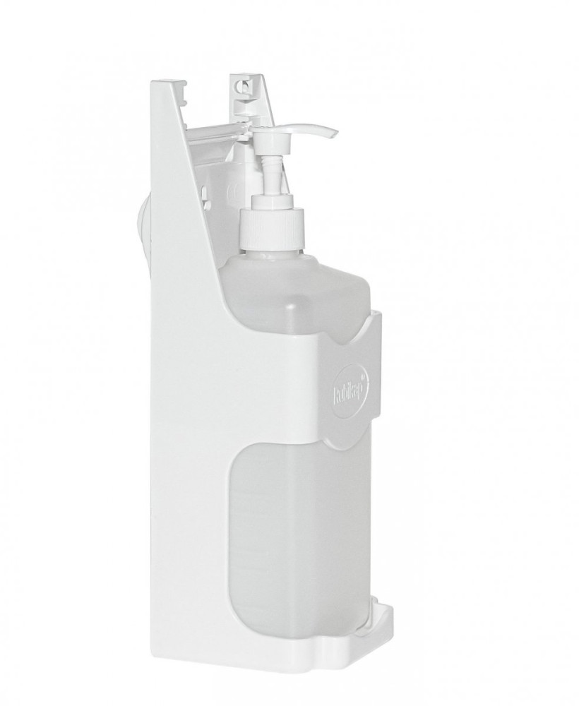 Дозатор для дезинфицирующего средства Rubikap пластиковый с локтевым приводом белый 1 л
