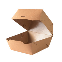 Упаковка для бургера бумажная крафт 125х125х90 мм 1 шт (50/300)