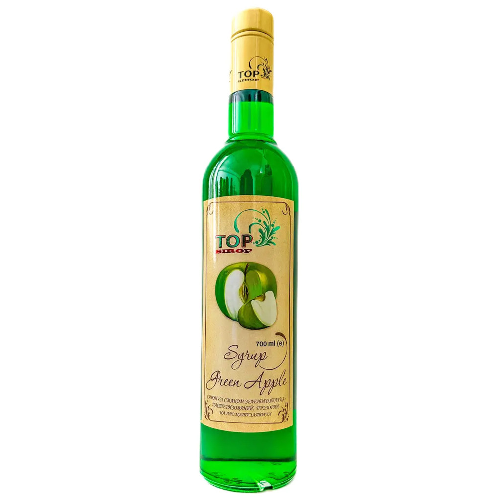 Сироп Top Sirop Зеленое яблоко 700 мл (9 шт/ящ)