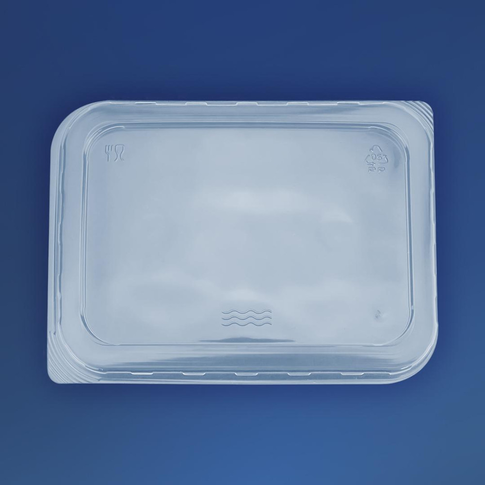 Контейнер пластиковый ПП-118-500 черный с крышкой 500 мл 187х138х36 мм 400 шт/ящ