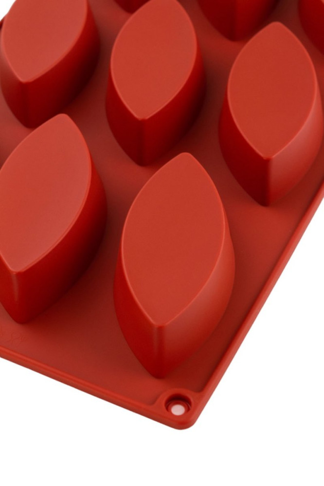 Форма силиконовая Профи Лодка 9 ячеек красная 8,8х4,3 см