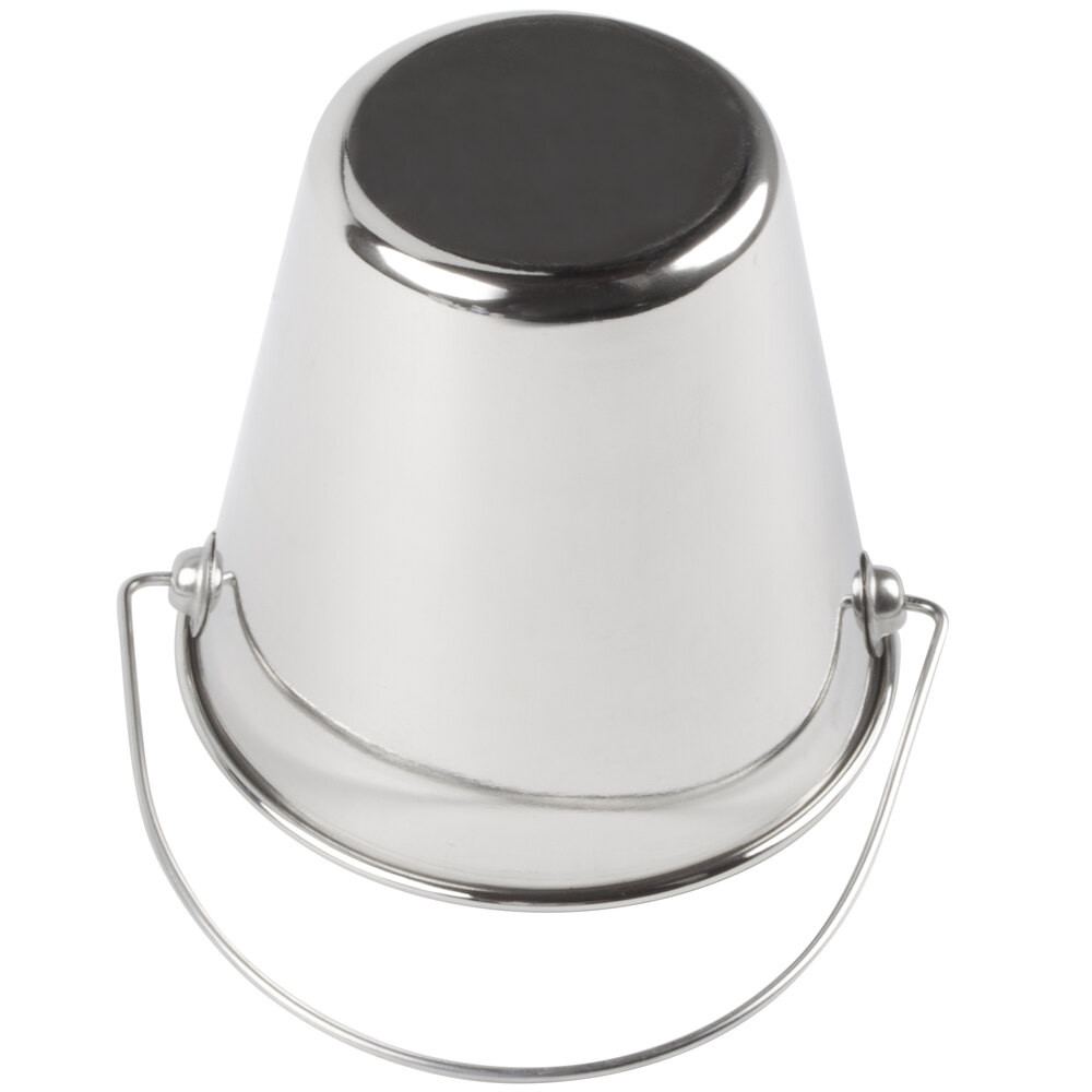 Ведерко из нержавеющей стали с ручкой 170 мл 7,5х7 см