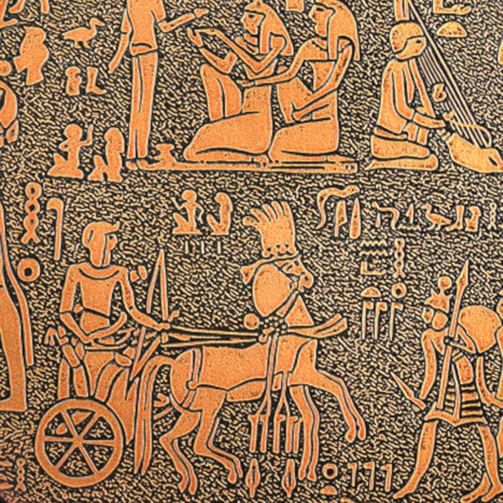 Поднос пластиковый круглый коричневый с рисунком 35 см