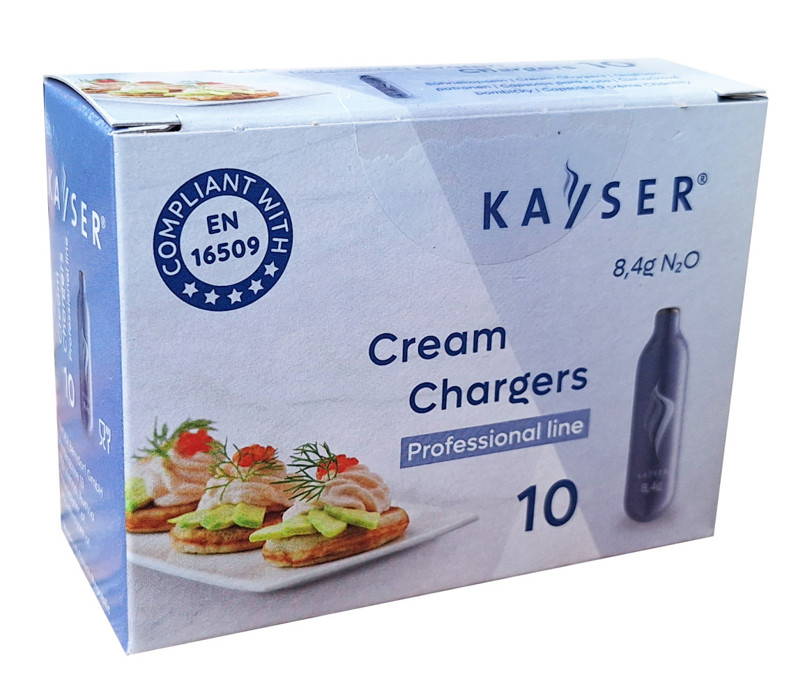 Баллончик для сифона для сливок Kayser Professional Line N2O 8,4 г 10 шт/уп (30 уп/ящ)