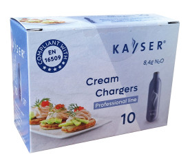 Баллончик для сифона для сливок Kayser Professional Line N2O 8,4 г 10 шт/уп (30 уп/ящ)