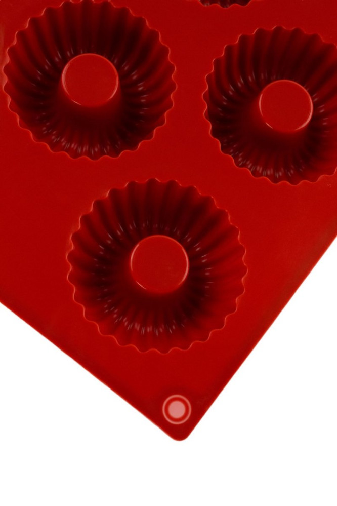 Форма силиконовая Профи Канеле 12 ячеек красная 5 см