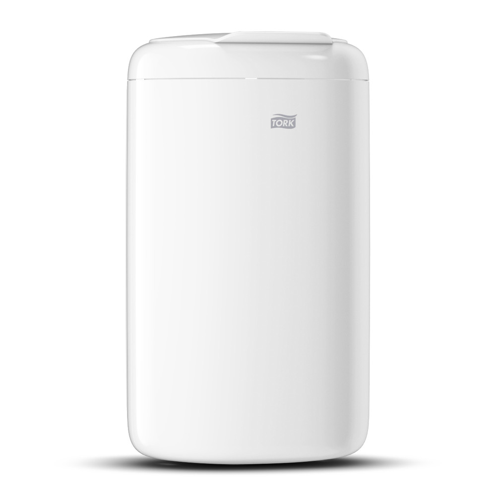 Корзина для мусора пластиковая Tork Elevation белая с крышкой 5 л 190х338х160 мм