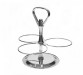 Подставка сервировочная из нержавеющей стали 3 секции вращающаяся с ручкой 300 мл