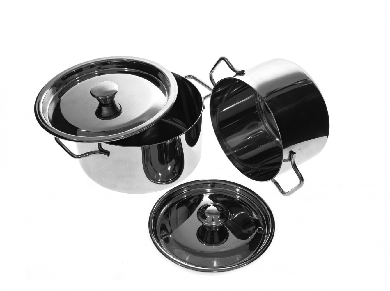 Кастрюлька из нержавеющей стали с ручками 470 мл 10х6 см