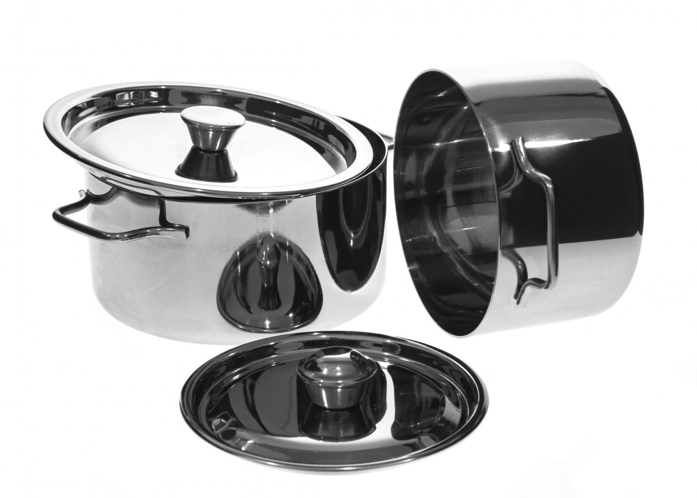 Кастрюлька из нержавеющей стали с ручками 650 мл 12,2х6 см