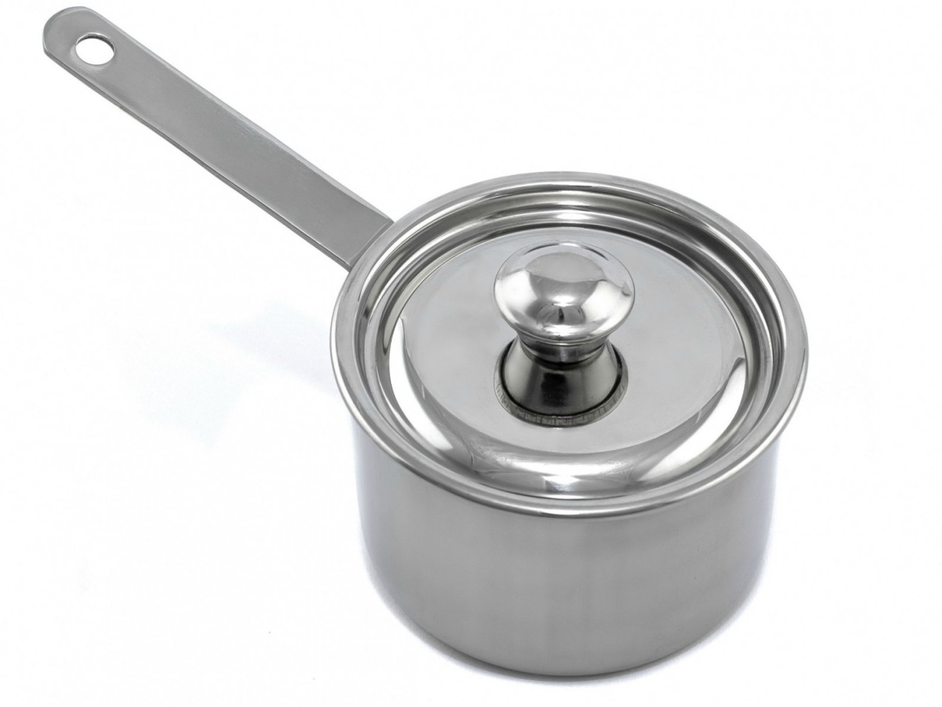 Ковшик из нержавеющей стали с ручкой 300 мл 9х6 см