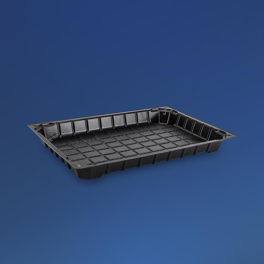 Упаковка для суши пластиковая ПС-64 черная с крышкой 700 мл 220х150х17 мм 400 шт/ящ