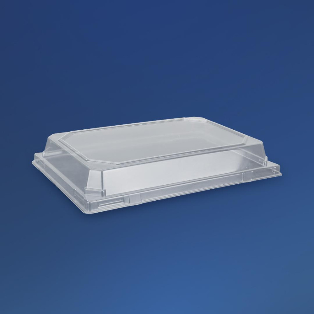 Упаковка для суши пластиковая ПС-64 черная с крышкой 700 мл 220х150х17 мм 400 шт/ящ