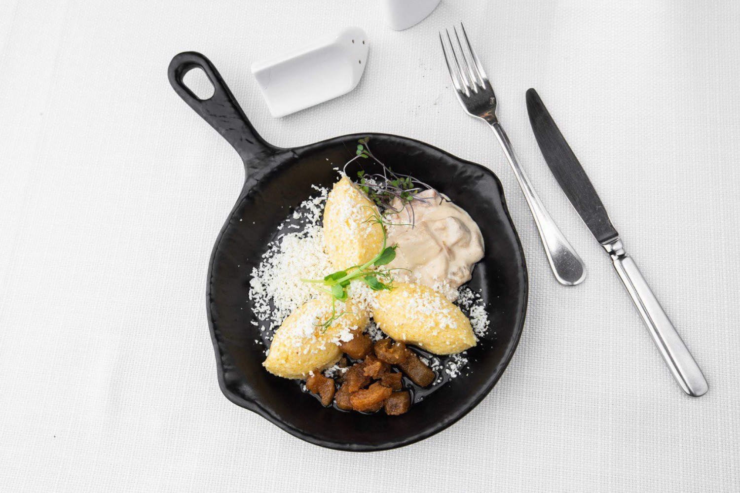 Сковорода из меламина круглая черная 400 мл 15х3,5 см