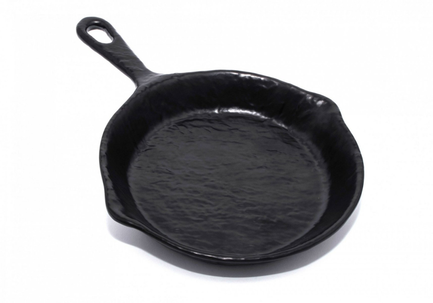 Сковорода из меламина круглая черная 600 мл 19х3,8 см