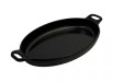 Сковорода из меламина овальная черная 21х14х3 см