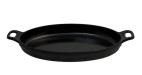 Сковорода из меламина овальная черная 21х14х3 см