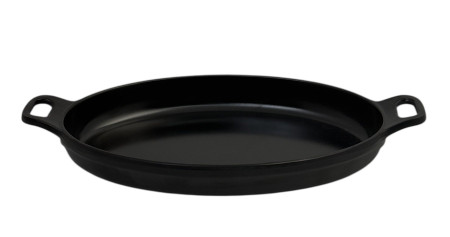 Сковорода из меламина овальная черная 21х14х3 см