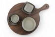 Доска сервировочная из меламина круглая коричневая 32х1,5 см