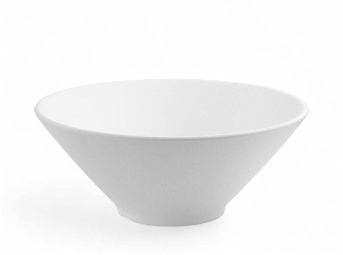 Тарелка глубокая из меламина круглая белая 1,45 л 22,5х9 см