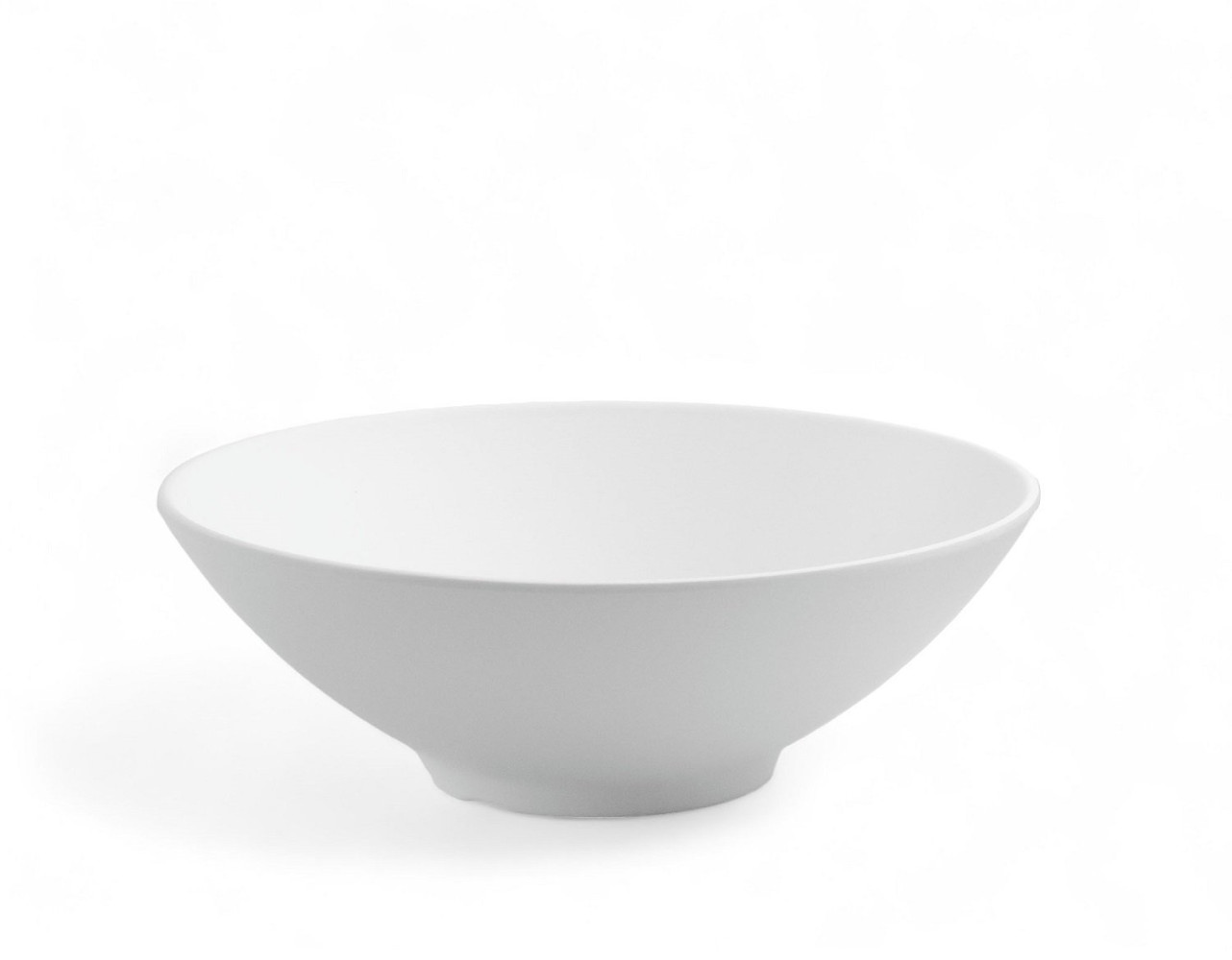 Тарелка глубокая из меламина круглая белая 800 мл 19х6,5 см