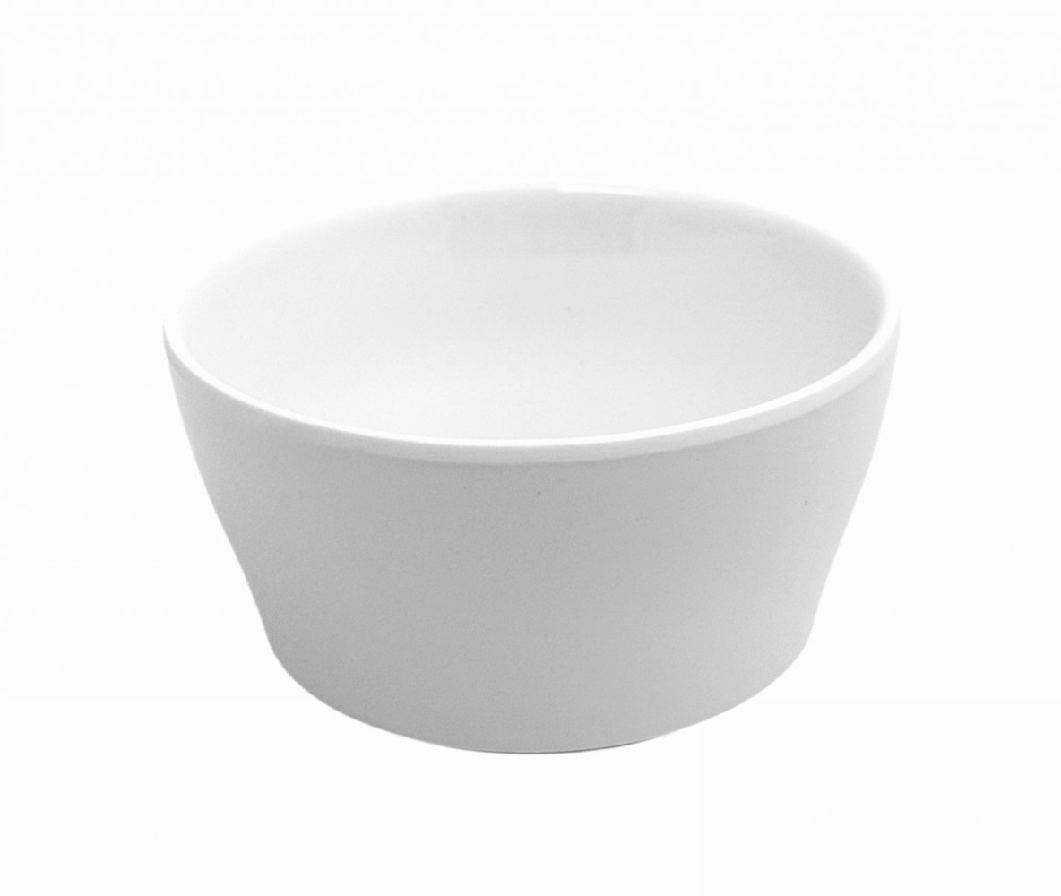 Тарелка глубокая из меламина круглая белая 400 мл 12х6,2 см