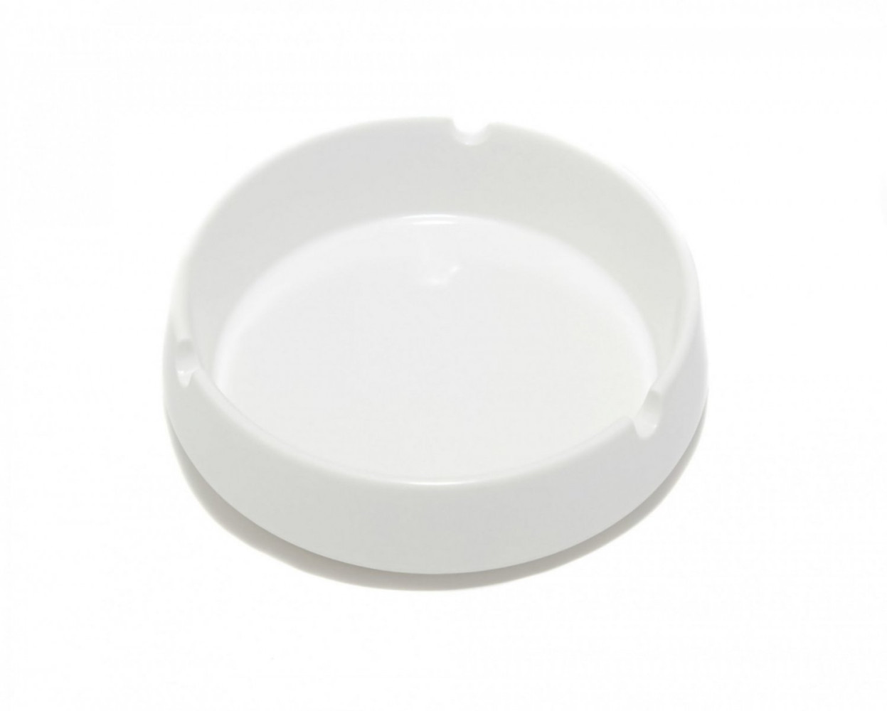 Пепельница из меламина круглая белая 9х2,6 см