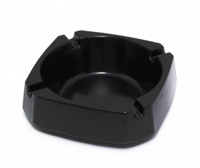 Пепельница из меламина квадратная черная 9,2х9,2х3 см