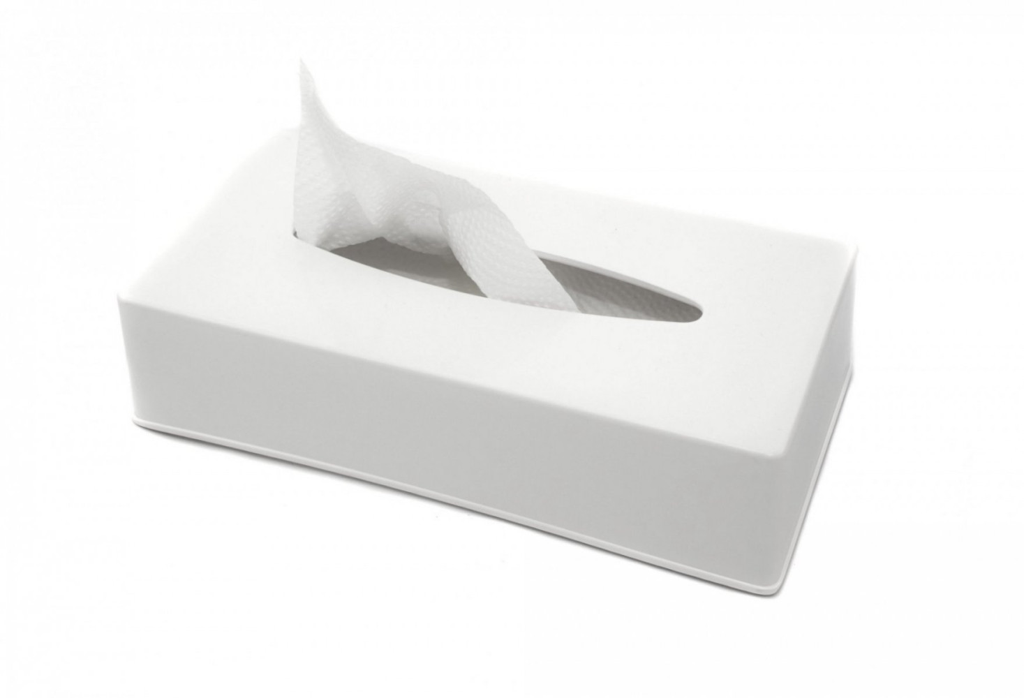 Диспенсер для косметических салфеток из меламина белый 24х6х12 см
