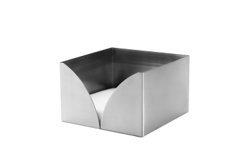 Салфетница из нержавеющей стали 12,5х8х12,5 см