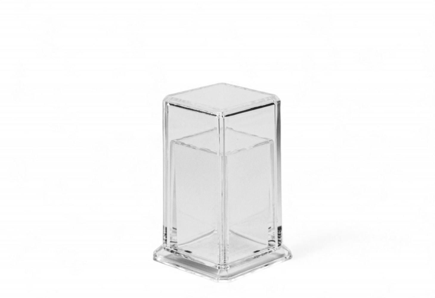 Подставка для зубочисток из акрила квадратная прозрачная 3,2х3,2х5,5 см