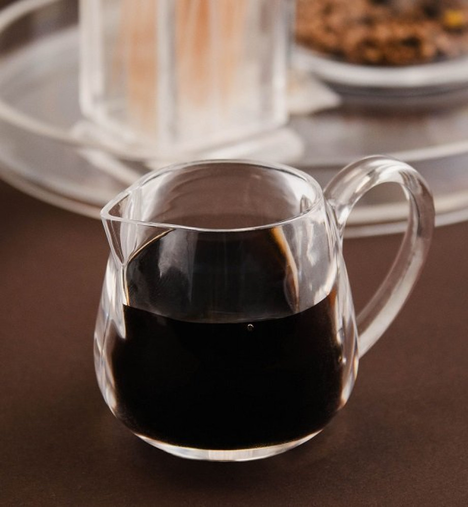 Чайник-соусник из акрила круглый прозрачный 50 мл 5,3х5 см