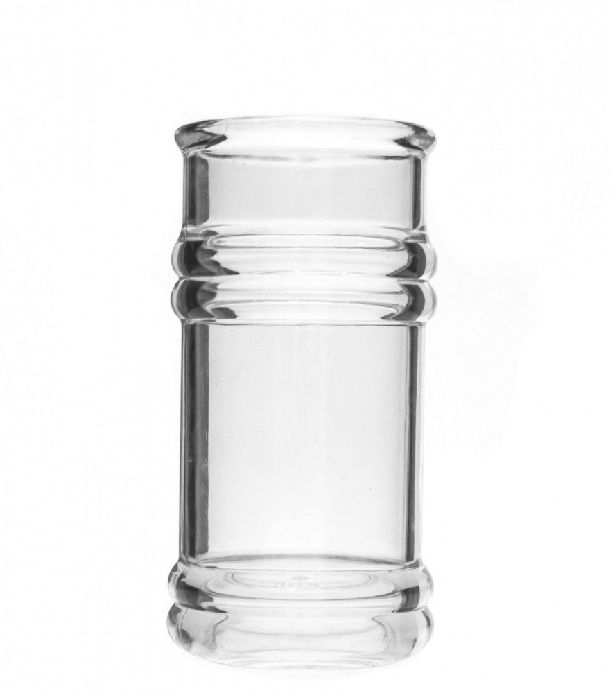 Чайник-соусник из акрила круглый прозрачный с крышкой 150 мл 4,8х11,7 см