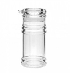 Чайник-соусник из акрила круглый прозрачный с крышкой 150 мл 4,8х11,7 см