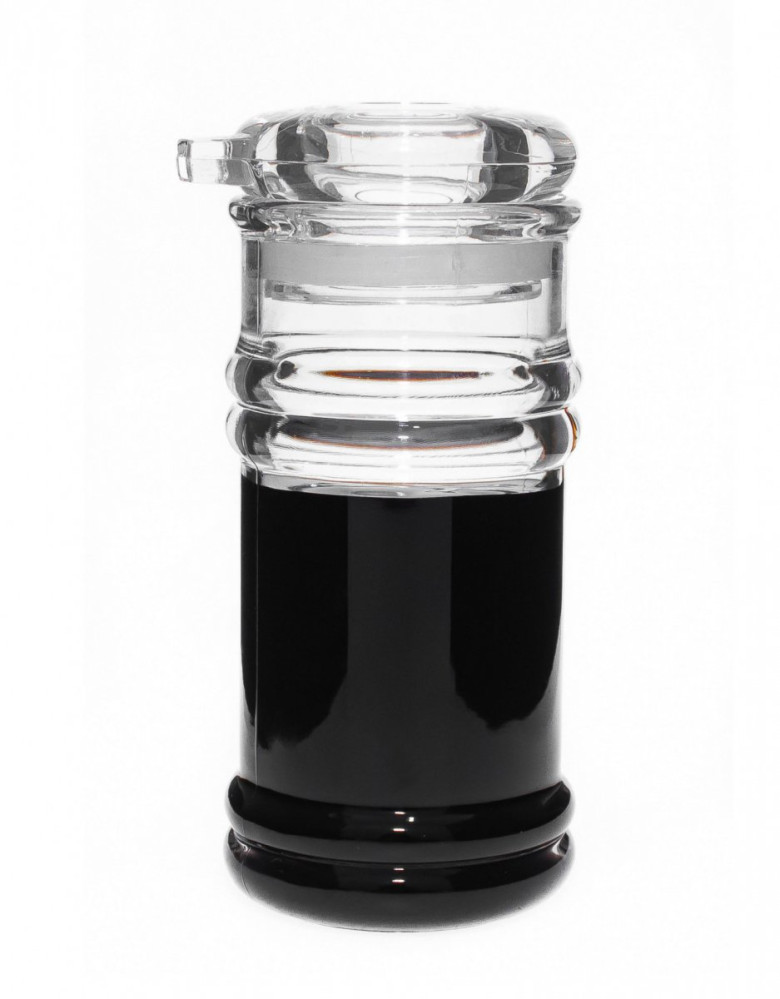 Чайник-соусник из акрила круглый прозрачный с крышкой 150 мл 4,8х11,7 см