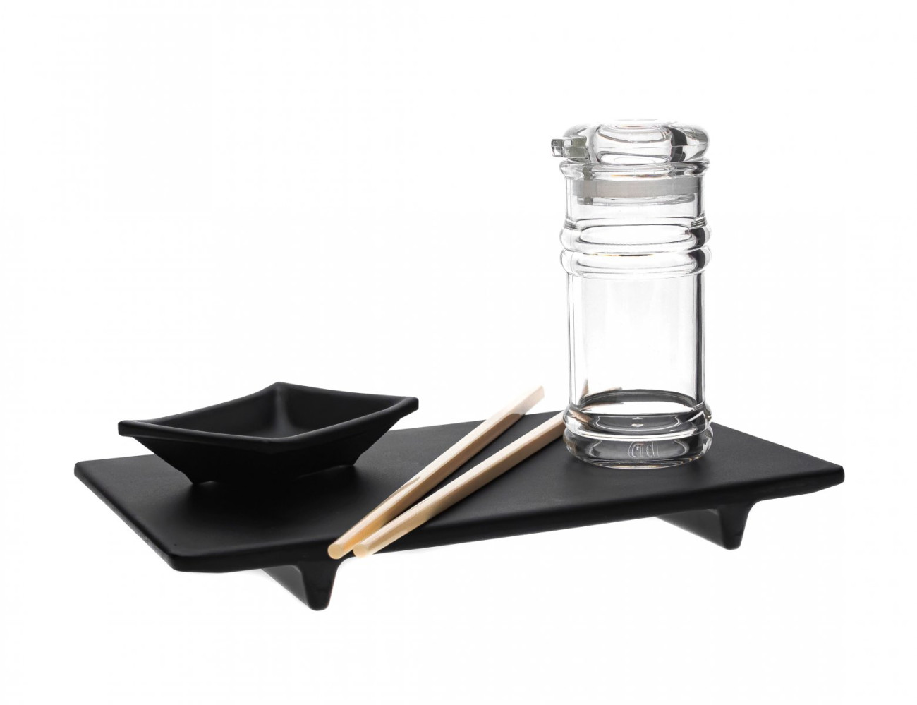 Чайник-соусник из акрила круглый прозрачный с крышкой 150 мл 4,8х11,7 см