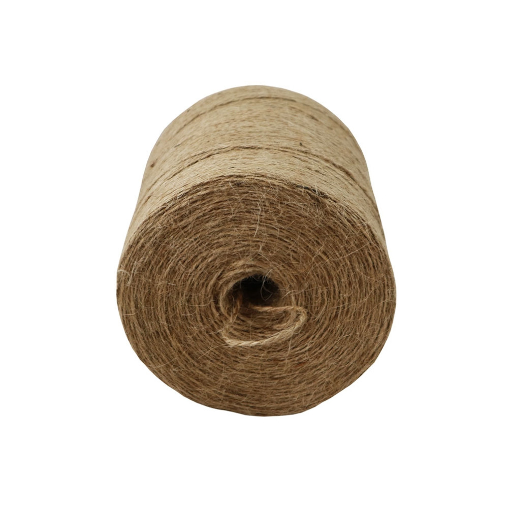 Шпагат джутовый для коробки для пиццы двухниточный бурый 1,4 мм 760 м 1 рулон