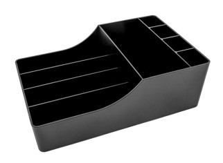 Органайзер для кофейни пластиковый 9 секций черный 20х10х30 см