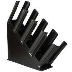 Органайзер для стаканов и крышек пластиковый 4 секции черный 11х45х38 см