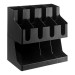 Органайзер для стаканов и крышек пластиковый 11 секций черный 41х40х21 см