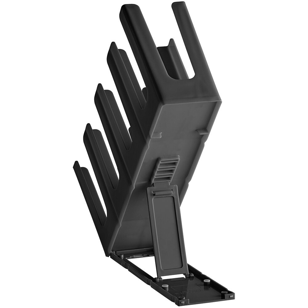 Органайзер для стаканов и крышек пластиковый 4 секции черный 12х45х24 см