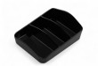 Органайзер для чайных пакетиков из меламина 3 секции черный 13х10х4 см
