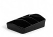 Органайзер для чайных пакетиков из меламина 3 секции черный 13х10х4 см